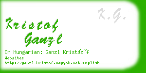 kristof ganzl business card